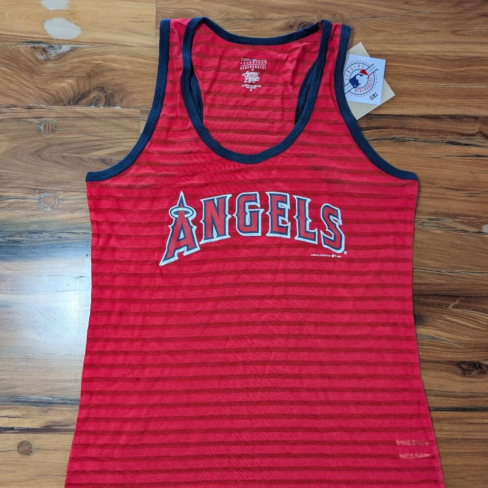 NWT Campus Lifestyle Los Angeles Angels of Anaheim Women s Red Tank Top Medium
